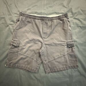 Ocean Pacific Cargo Shorts Mens L Distressed Drawstring Pockets Y2K Faded Khaki